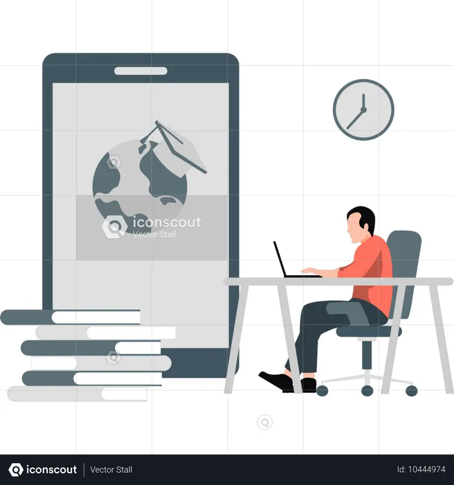 Hombre de negocios buscando oportunidades de negocio  Ilustración