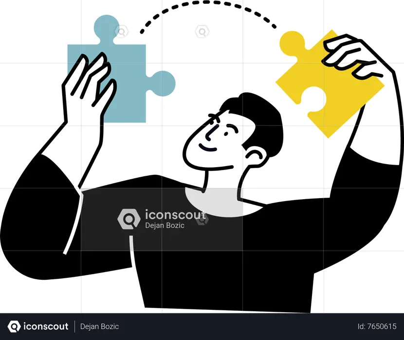 Empresário criando oportunidade de negócio  Ilustração