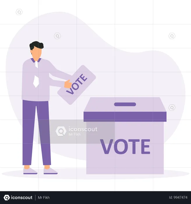 Empresario da su voto a partido político  Ilustración
