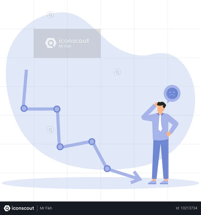 Empresário enfrenta queda  Ilustração