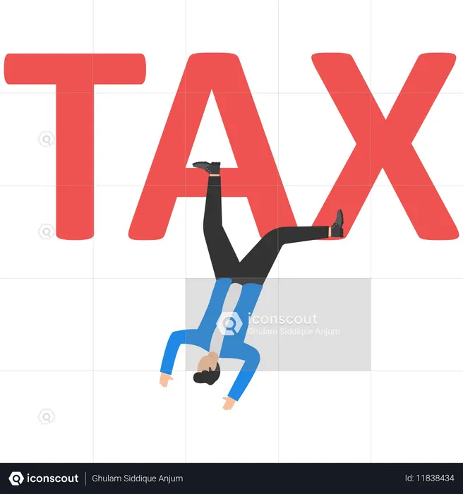 Empresario frente a la carga fiscal  Ilustración