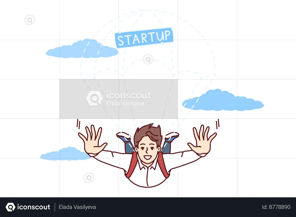 Empresário está lançando nova startup  Ilustração