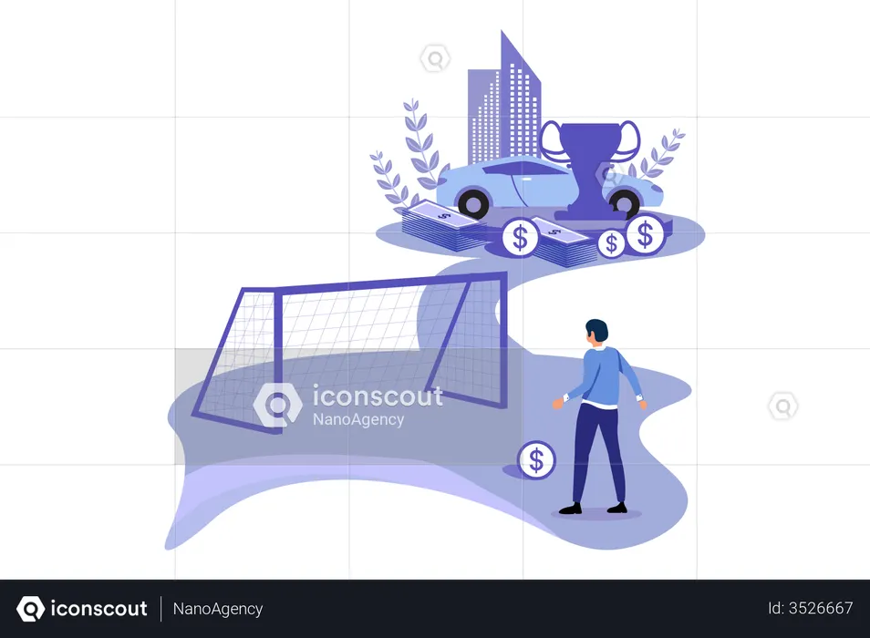 Hombre de negocios exitoso  Ilustración