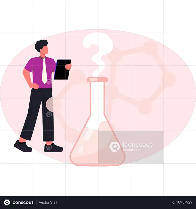 Empresário faz pesquisa de DNA em laboratório  Ilustração