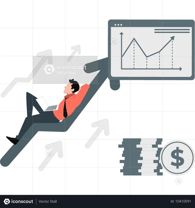 Empresário ganha lucro enorme no mercado de ações  Ilustração