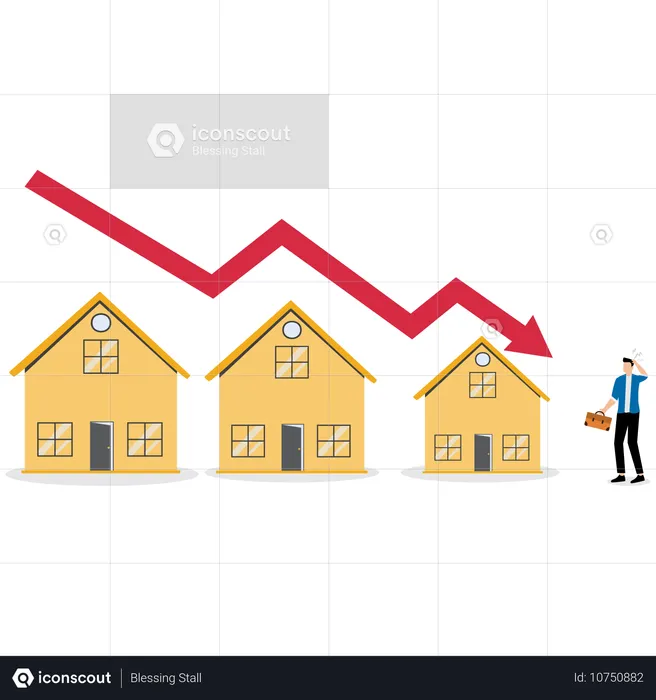 Empresário analisa crise imobiliária  Ilustração