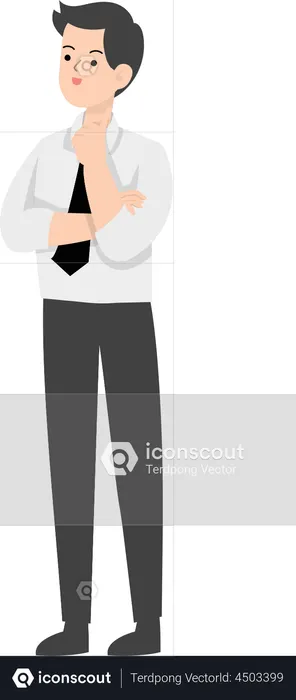 Empresario pensando algunos piensan  Ilustración