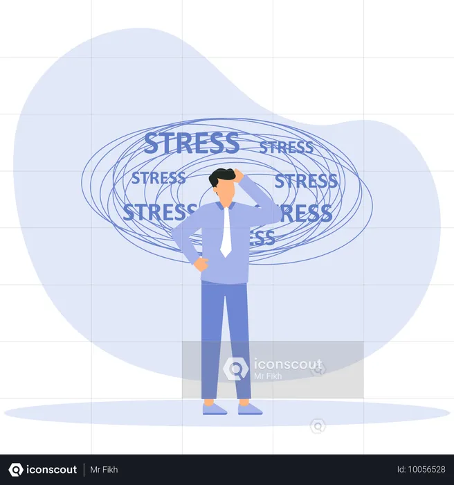 Empresário sob estresse  Ilustração