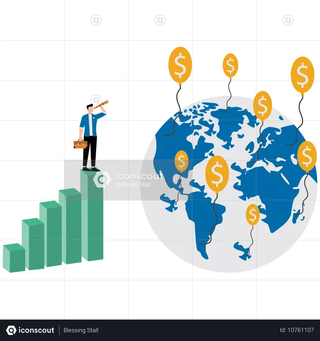 Empresário mira mercado internacional para ganhos de lucro  Ilustração