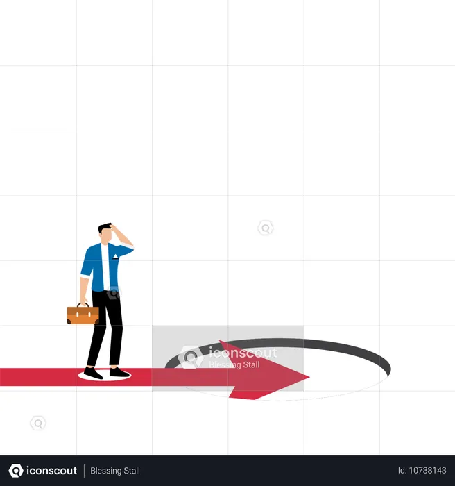 Pessoas de negócios fazendo escolha de seleção de caminho  Ilustração