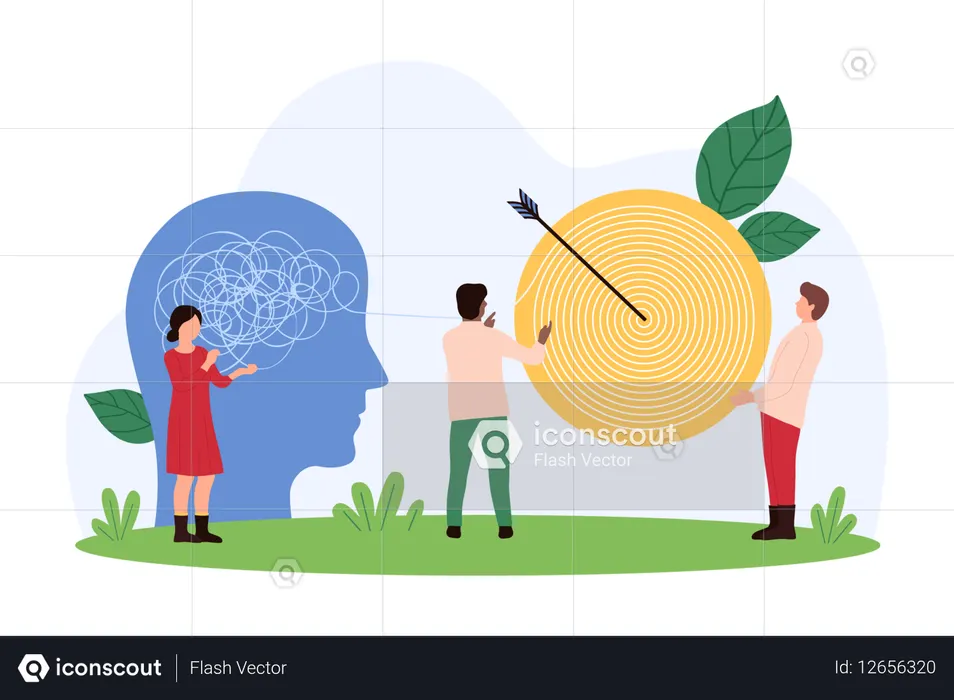 Empresários resolvendo problemas complexos  Ilustração