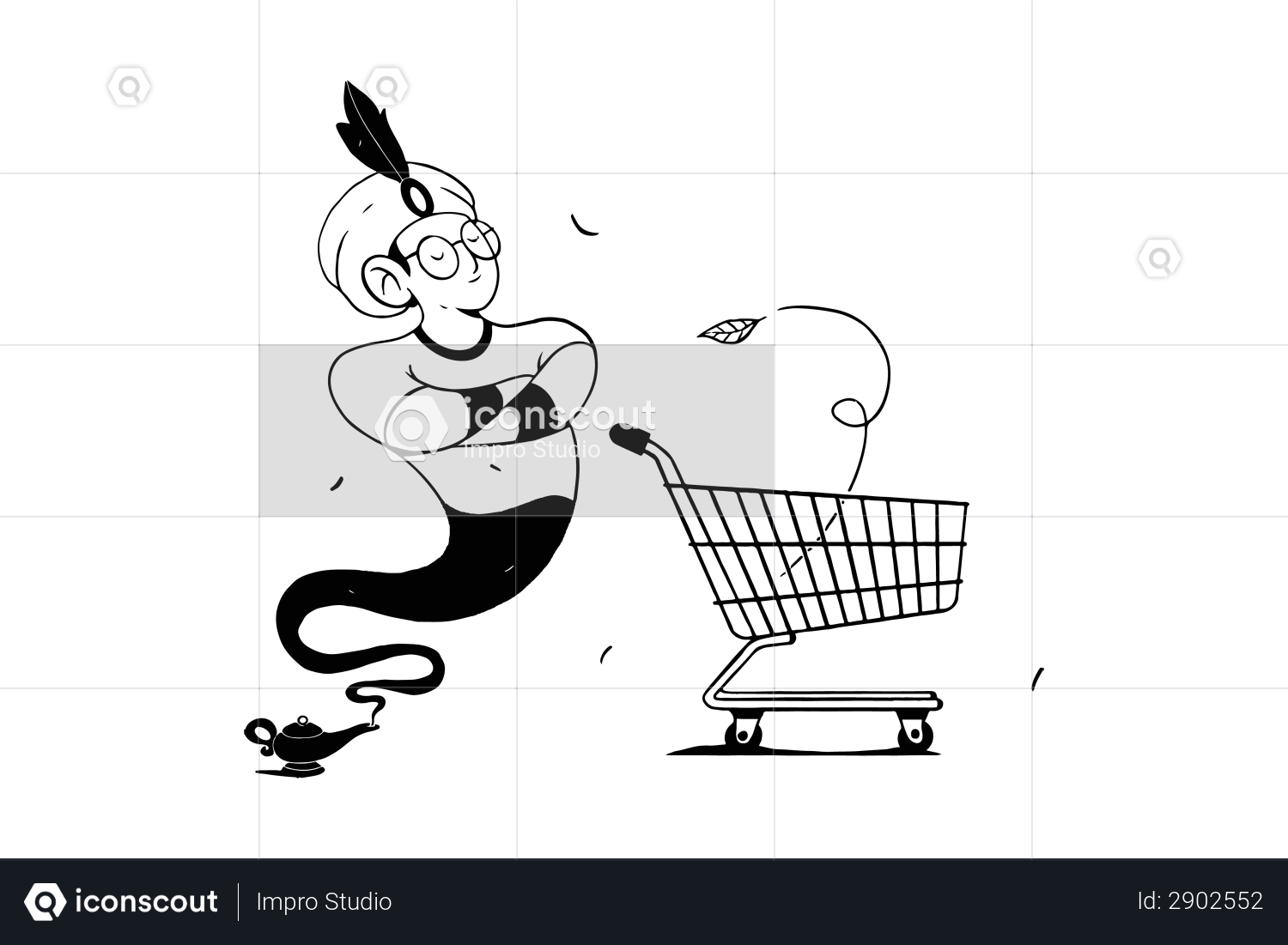 Best Premium Empty cart Illustration download in PNG & Vector format