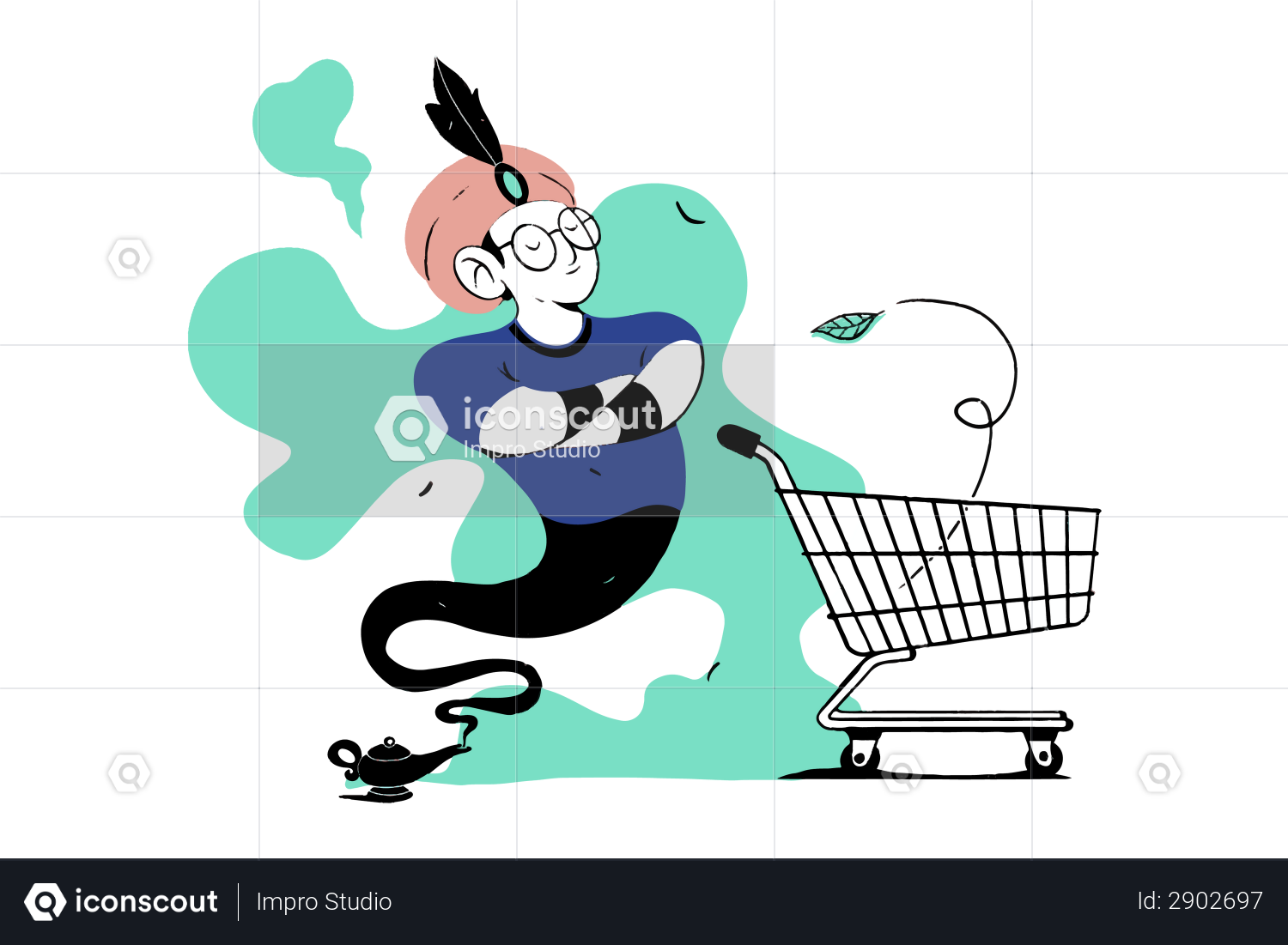 Best Premium Empty cart Illustration download in PNG & Vector format