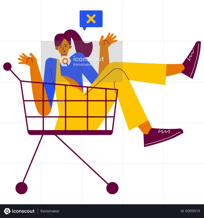 Best Empty cart Illustration download in PNG & Vector format