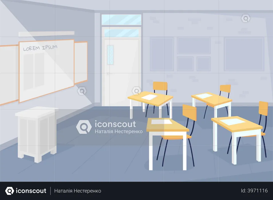 Empty classroom  Illustration