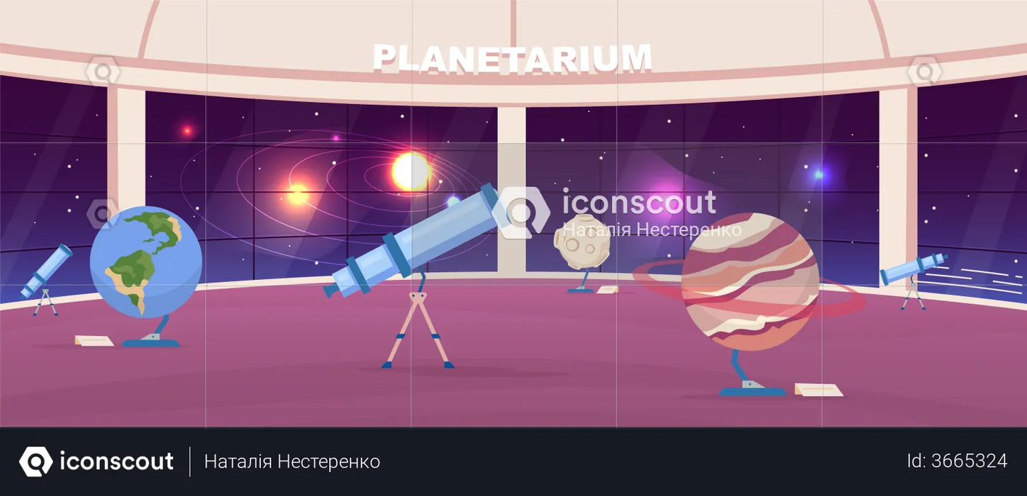 Empty planetarium  Illustration