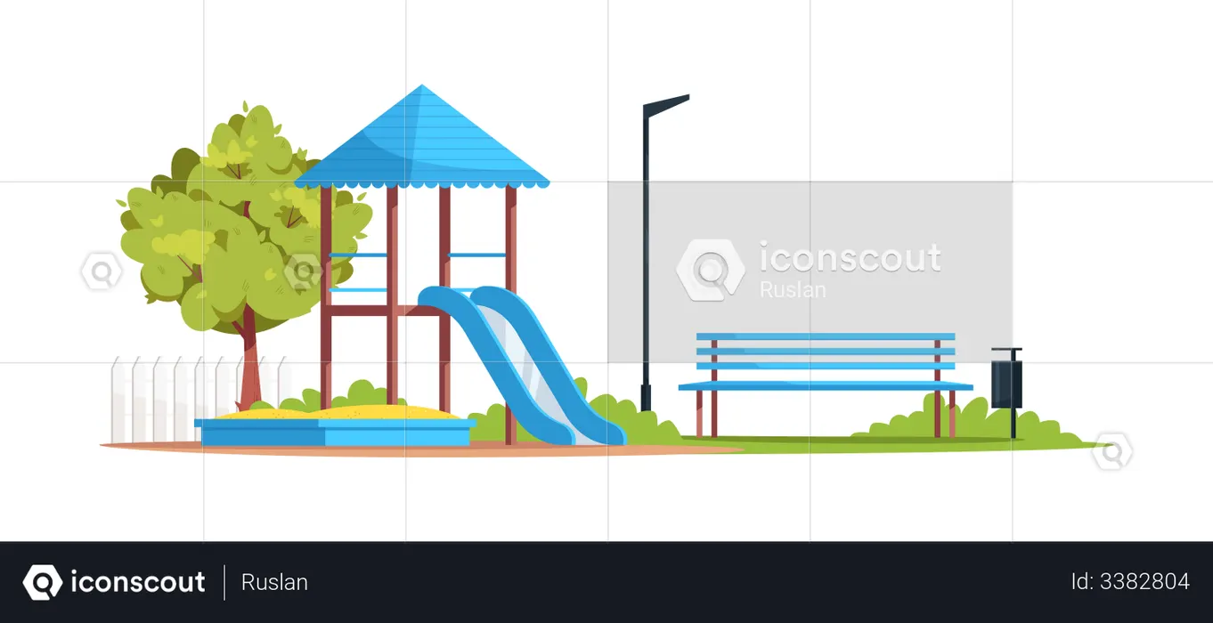Best Empty playground Illustration download in PNG & Vector format