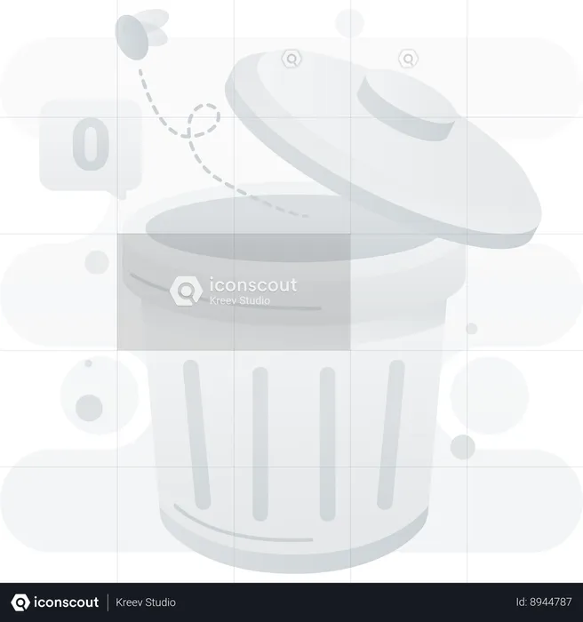 Empty recycle bin  Illustration