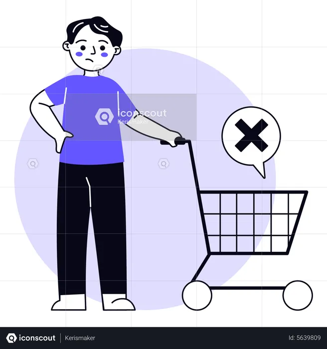 Empty shopping cart  Illustration
