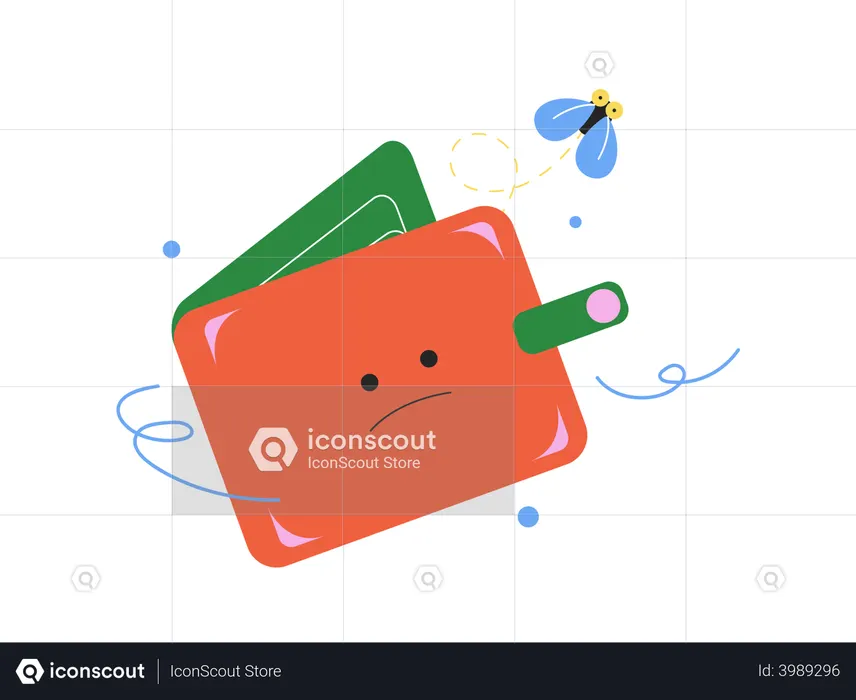 Empty wallet  Illustration