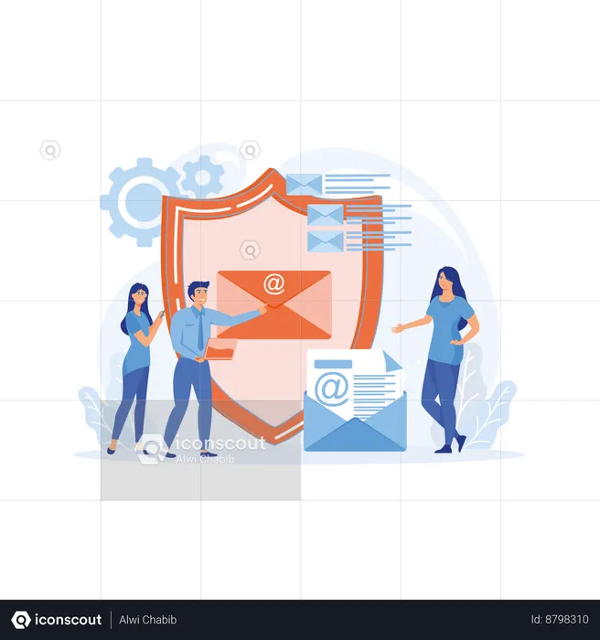 Encrypting mails for employees  Illustration