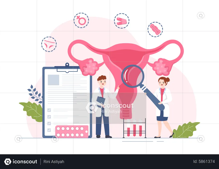 Endometriosis Illustration  Illustration
