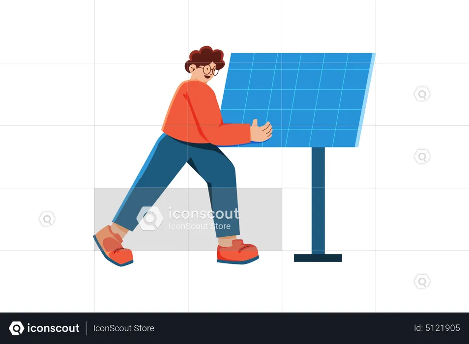 Energia solar  Ilustração