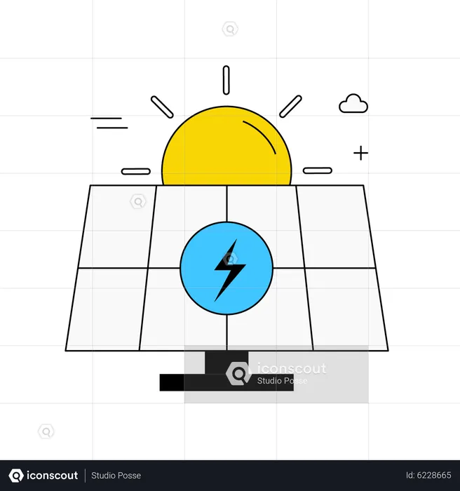 Energia solar  Ilustração