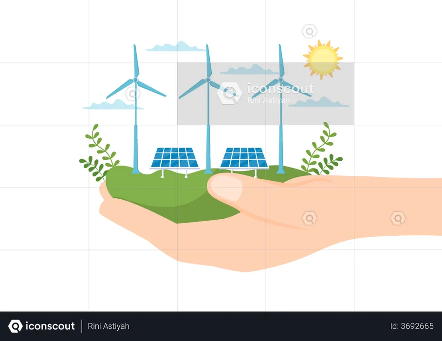 Energia Sustentável  Ilustração