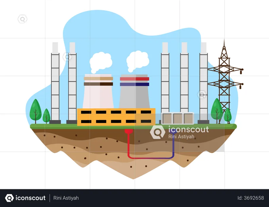 Energia térmica  Ilustração