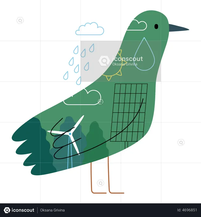 Énergie et plantes durables  Illustration