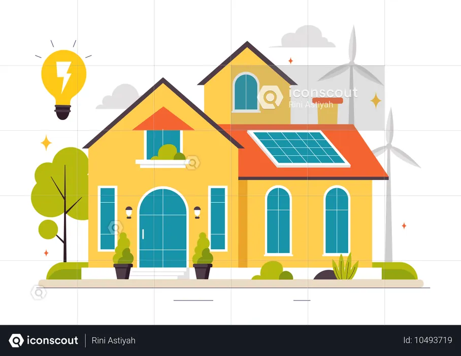 Energieeffizienz zu Hause  Illustration