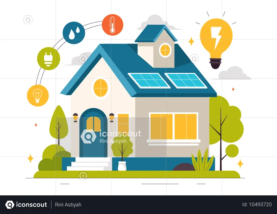 Energy Efficiency at Home  Illustration