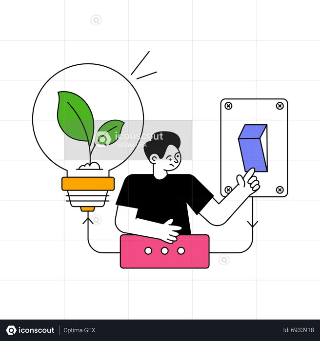 Energy saving  Illustration