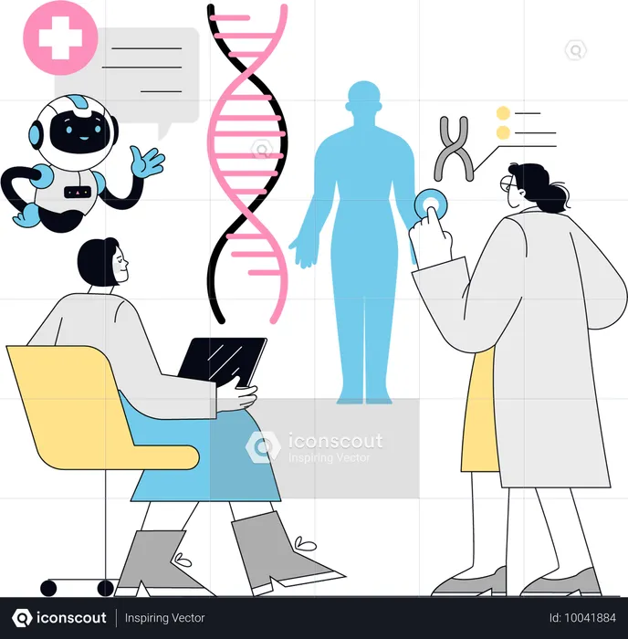 Enfoque de medicina de precisión  Ilustración