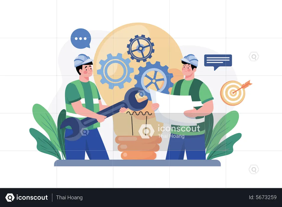 Engenheiro mecânico  Ilustração