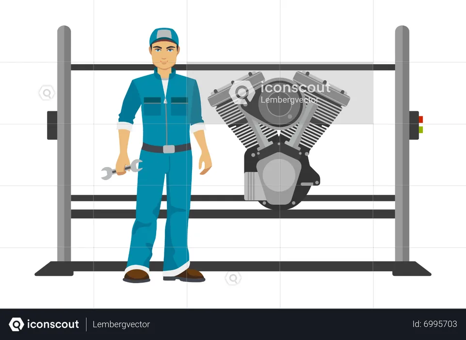 Engenheiro mecânico  Ilustração