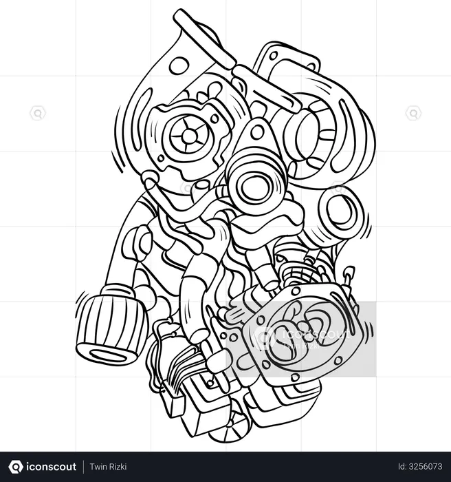 Engine Components  Illustration