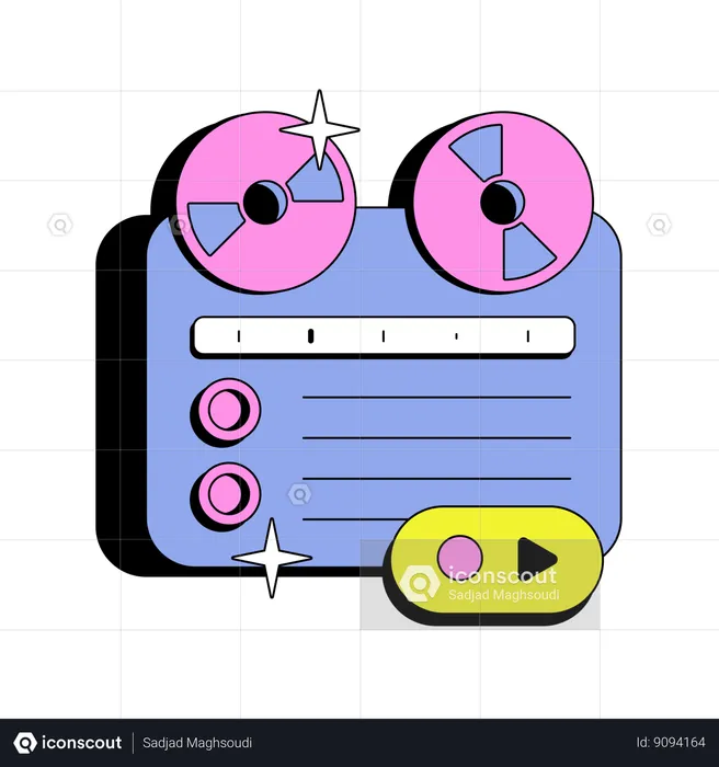 Enregistreur vocal sonore  Illustration