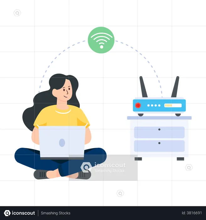 Router de wifi  Ilustración