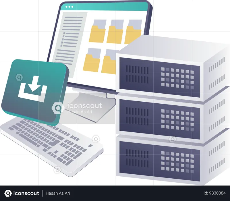Ensuring Security in Data Download and Upload on Servers  Illustration
