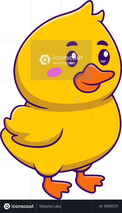 Ente in stehender Pose  Illustration