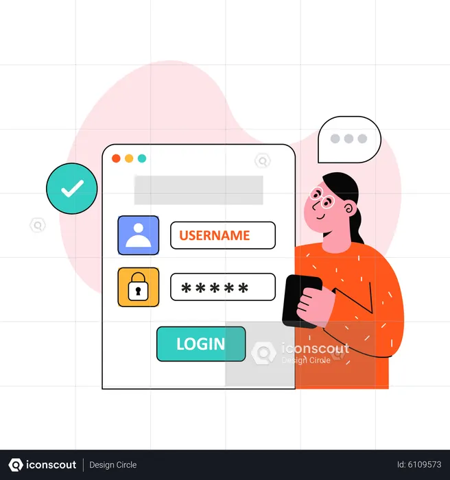 Enter login  Illustration