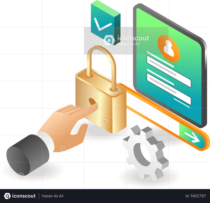 Enter password for login access  Illustration