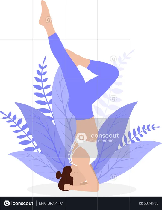 Entraîneur de yoga féminin  Illustration