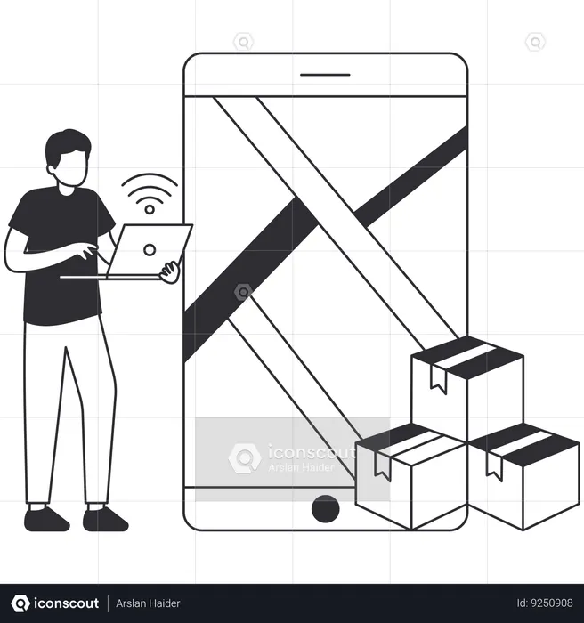 Entrega de produto  Ilustração