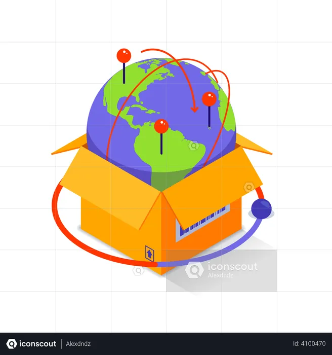 Entrega internacional  Ilustração