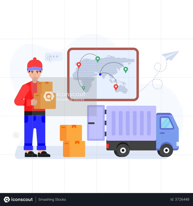 Entrepôt de transit  Illustration