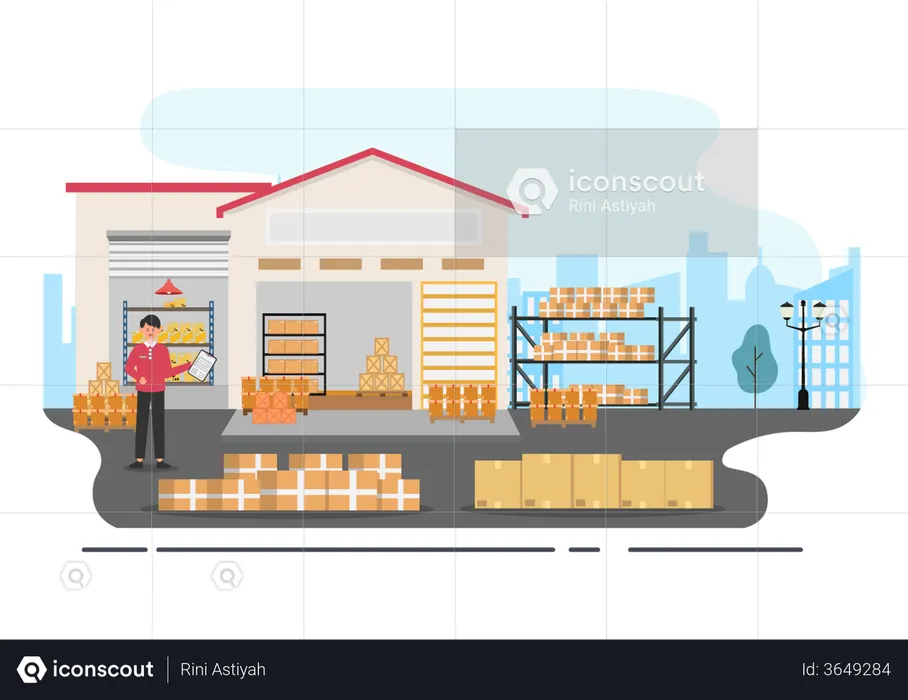 Entrepôt logistique  Illustration