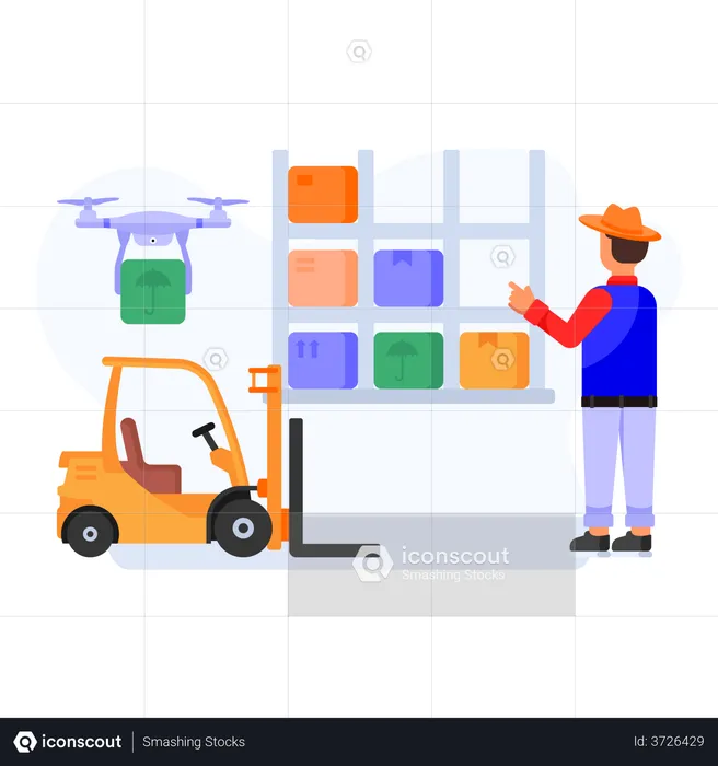 Logistique d'entrepôt  Illustration